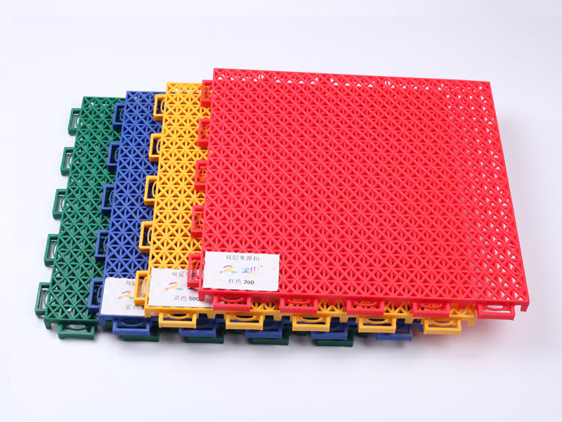 幼兒園 籃球場 羽毛球場 pp塑料懸浮式拼裝地板地墊塑料地板膠生產廠家